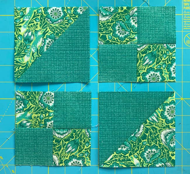 Lay out the patches forming the Northern Lights design Lay out the patches forming the Northern Lights design