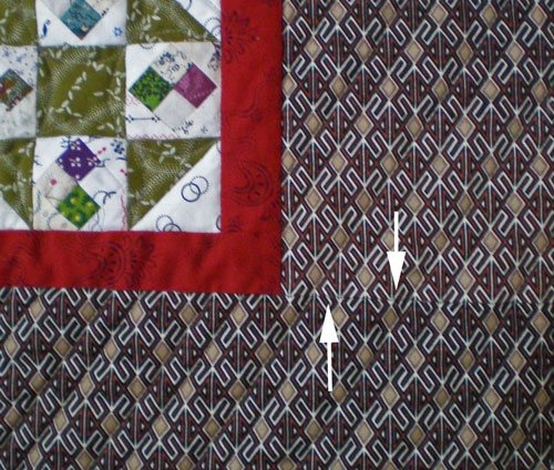 Close-up of Ohmigosh! where I matched the fabric pattern Close-up of Ohmigosh! where I matched the fabric pattern