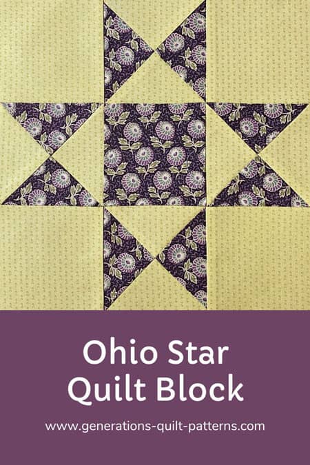 Pin this Ohio Star quilt block tutorial