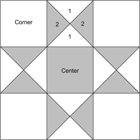 Ohio Star quilt block design