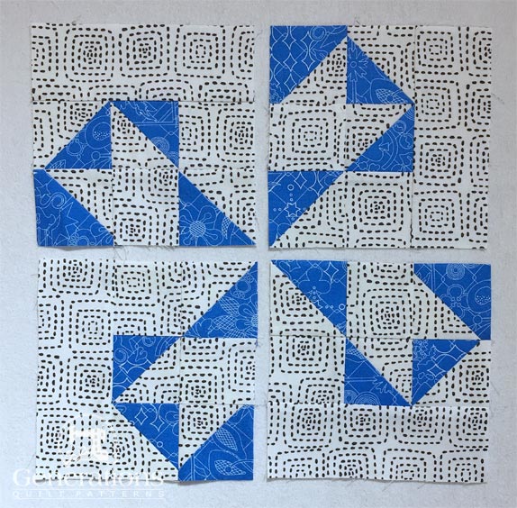Arrange the quarters into rows Arrange the quarters into rows