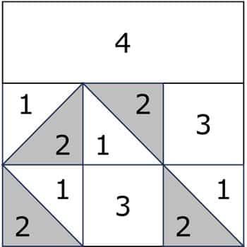 A quarter Oklahoma Twister block A quarter Oklahoma Twister block