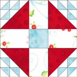 Old Maid's Puzzle quilt block design