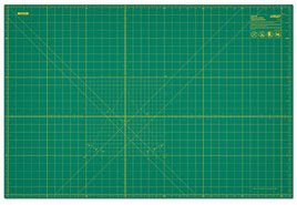 OLFA - 35 x 70 Cutting Mats - Set of 3 Green Mats with Clips