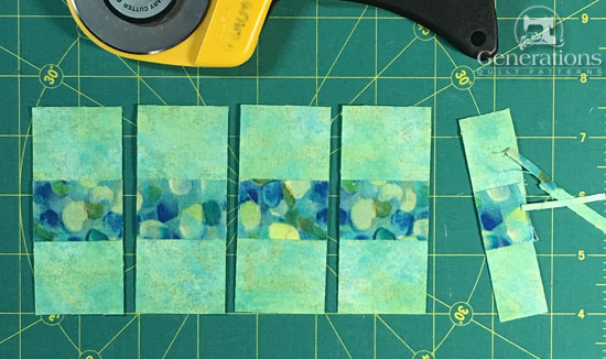 Subcutting the #2/#3/#2 strip set