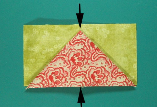 Press open the geese fabric Press open the geese fabric