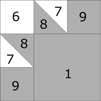 The Ozark Maple Leaf quilt block- A unit