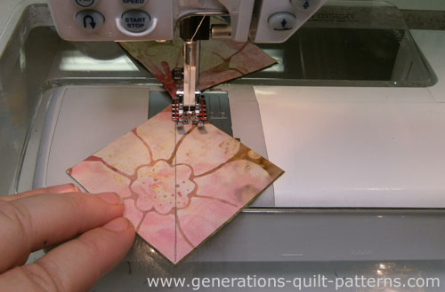 Sew a 1/4" away from the drawn line