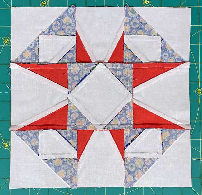 The sample Panama Star from the back side