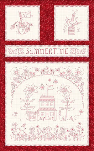 Summertime Panel, 27" x 42", available in blue or red