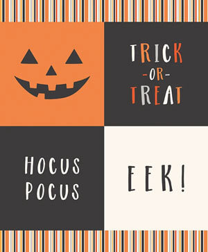 Hey Bootiful Glow in the Dark Quilt Panel, 35" x 42"