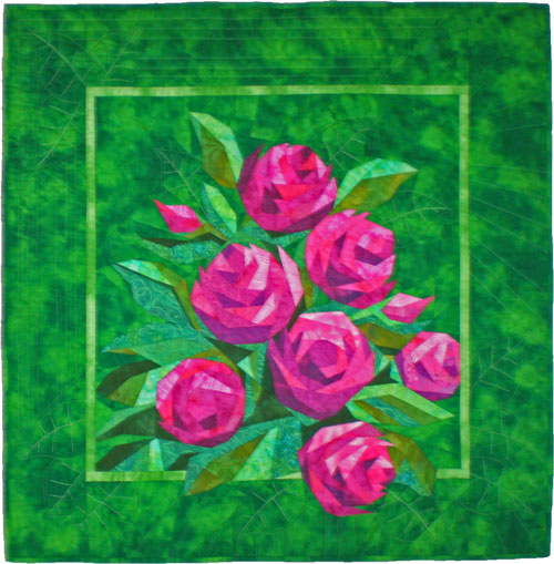 English Roses, a paper pieced quilt