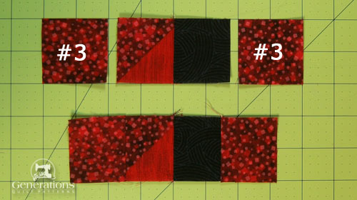 Sewing the top and bottom units Sewing the top and bottom units