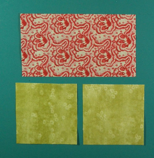 Cut two squares and one rectangle for this Flying Geese Cut two squares and one rectangle for this Flying Geese