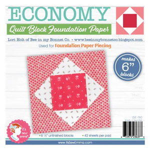 6" Economy Quilt Block Foundation Paper quilt pattern by Lori Holt of Bee in My Bonnet