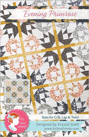 Evening Primrose quilt pattern by It's Sew Emma
