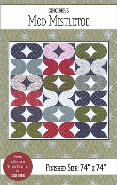Mod Mistletoe quilt pattern by Gingiber