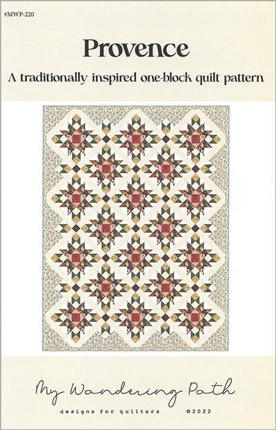 Provence quilt pattern by My Wandering Path