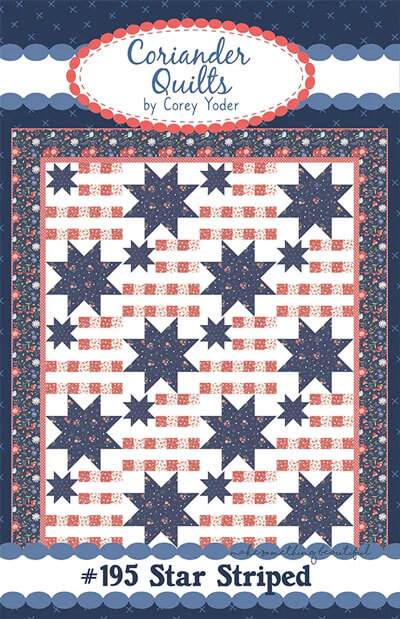 Star Striped quilt pattern by Corey Yoder for Coriander Quilts