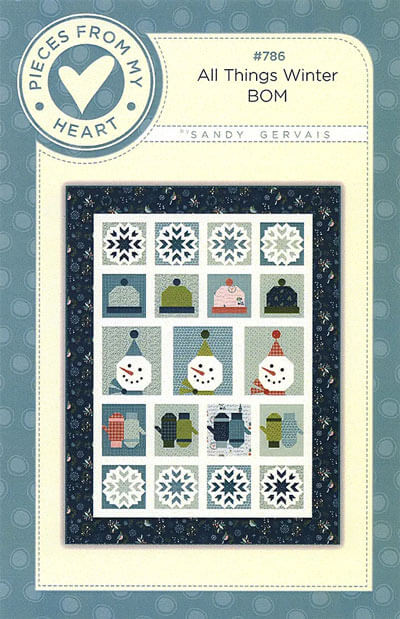All Things Winter BOM quilt pattern by Sandy Gervais