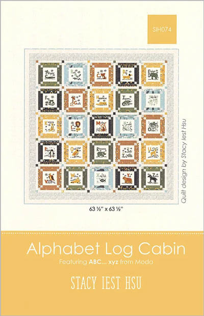 Alphabet Log Cabin quilt pattern by Stacy Iest Hsu