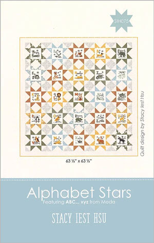 Alphabet Stars quilt pattern by Stacy Iest Hsu