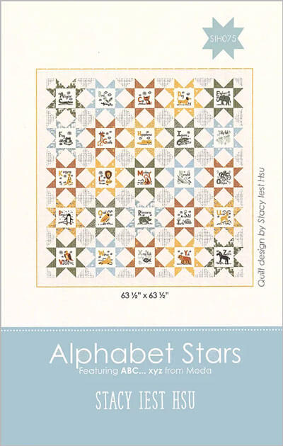 Alphabet Stars quilt pattern by Stacy Iest Hsu