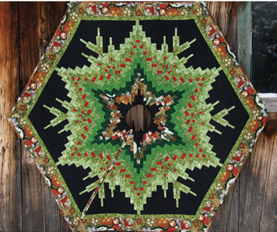 A New Christmas Tree Skirt Quilt Pattern ~ The Perfect Finishing Touch