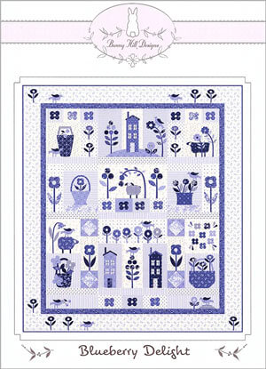 Blueberry Delight BOM quilt pattern by Bunny Hill Designs