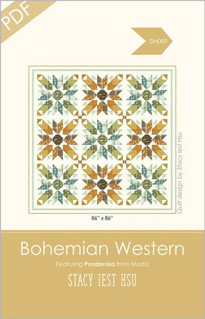 Bohemian Western quilt pattern by Stacey Iest Hsu