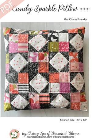 Candy Sparkle Pillow quilt pattern by Branch & Brumble