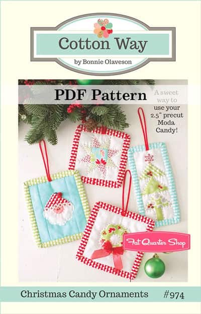 Christmas Candy Ornaments Pattern by Cotton Way