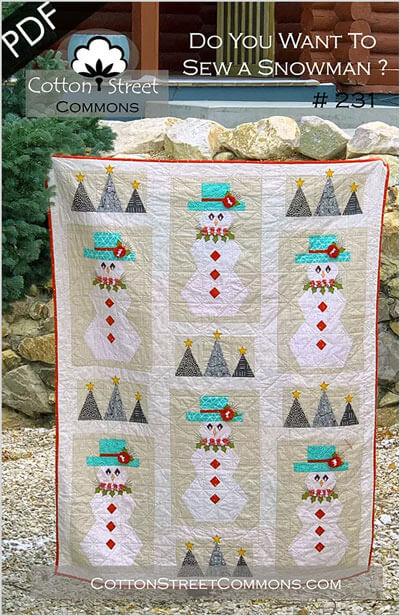 Do You Want to Sew a Snowman? quilt pattern by Cotton Street Commons