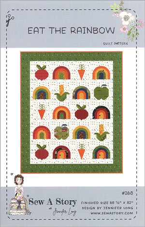 Eat the Rainbow quilt pattern by Bee Sew Inspired
