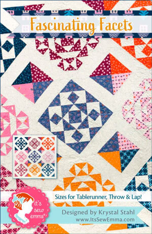 Fascinating Facets quilt pattern by It's Sew Emma, Multiple sizes