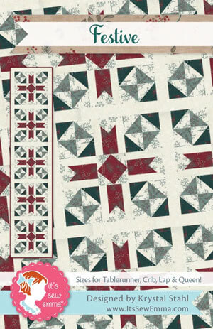 Festive quilt pattern by It's Sew Emma