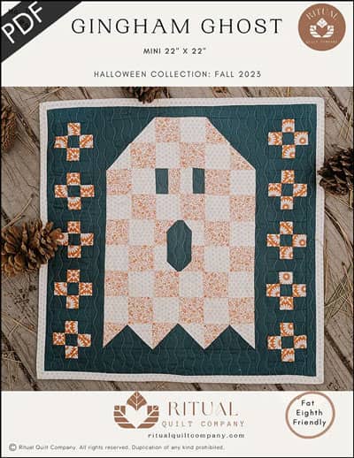 Gingham Ghost quilt pattern by Ritual Quilt Company