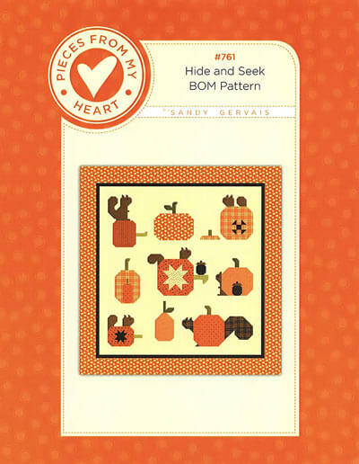 Hide and Seek BOM quilt pattern by Sandy Gervais
