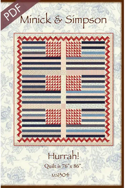 Hurrah! quilt pattern by Minick & Simpson, 76" x 86"