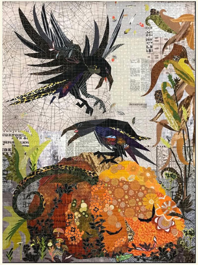 Jack Pumpkin Collage Quilt Pattern by Laura Heine