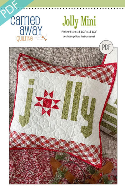 Jolly Mini quilt pattern by Carried Away Quilting, 18&#189;” square