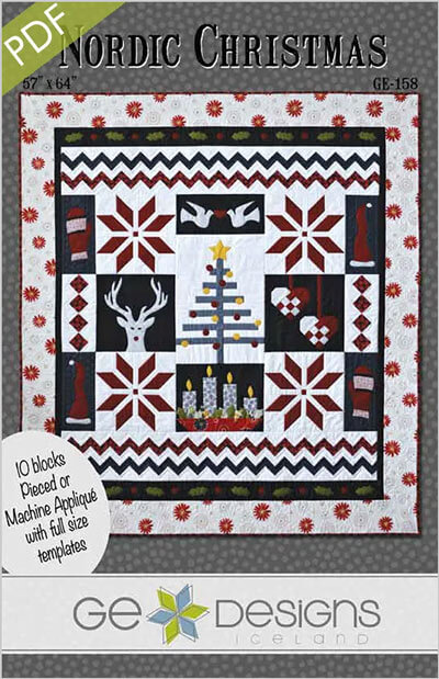 Nordic Christmas quilt pattern by G.E. Designs
