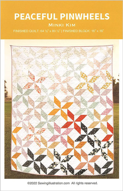 Peaceful Pinwheels quilt pattern by Minki Kim