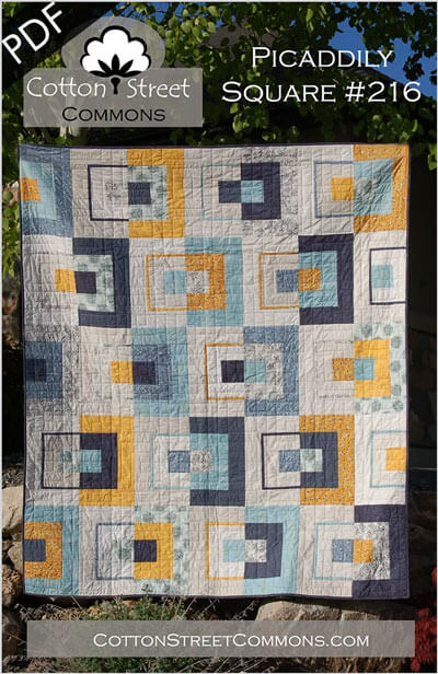 Picadilly Square quilt pattern by Cotton Street Commons