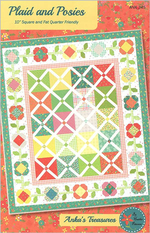 Plaid and Posies quilt pattern by Heather Peterson