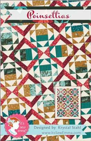 Poinsettias quilt pattern by It's Sew Emma
