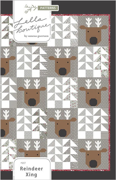 Reindeer Xing quilt pattern by Lella Boutique