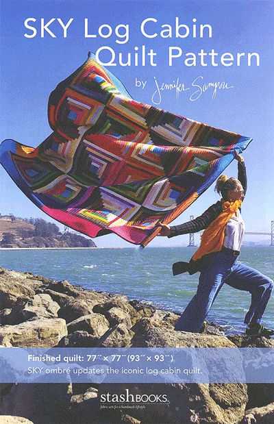 Sky Log Cabin Quilt Pattern by Jennifer Sampou