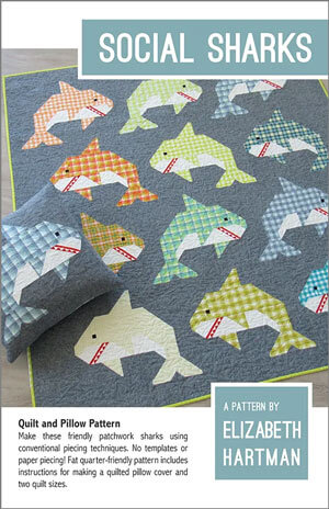 Social Sharks Quilt Pattern by Elizabeth Hartman, multiple sizes