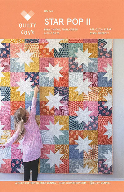 Star Pop II quilt pattern by Quilty Love
